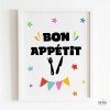 Choisissez la langue! Affiche décoratif pour salles à manger - Bon appétit