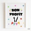 Choisissez la langue! Affiche décoratif pour salles à manger - Bon appétit