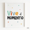 Làmina decorativa de disseny - Viu el moment - Tria idioma!