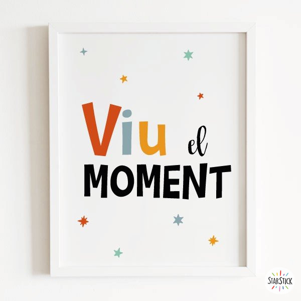Designer decorative print - Enjoy the now - Choose language!