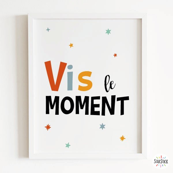 Designer decorative print - Enjoy the now - Choose language!