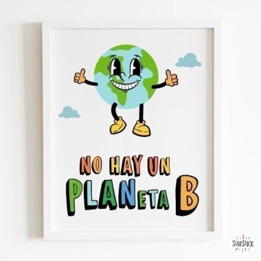 Decorative sheet for educational centers - There is no planet B - Choose language!