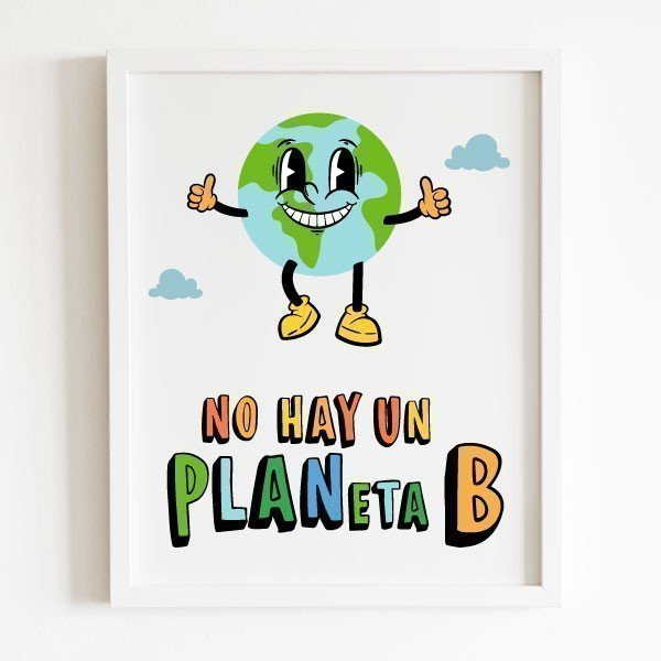 Decorative sheet for educational centers - There is no planet B - Choose language!