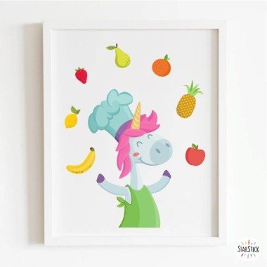 Cook unicorn - Decorative paintings for school dining areas