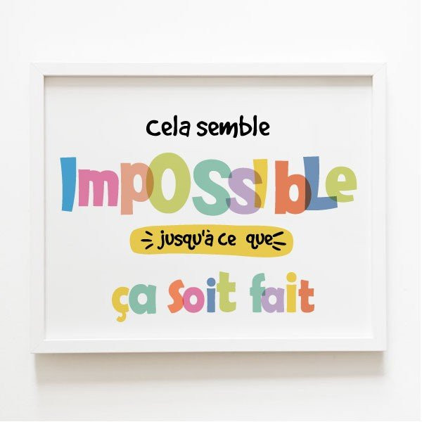 Decorative sheet - It always seems impossible - Choose language!