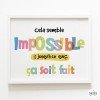 Affiche décorative - Cela semble impossible - Choisissez la langue !