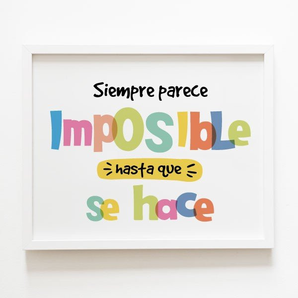 Affiche décorative - Cela semble impossible - Choisissez la langue !