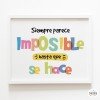 Affiche décorative - Cela semble impossible - Choisissez la langue !