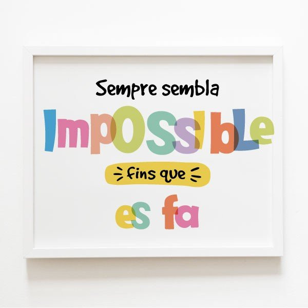 Decorative sheet - It always seems impossible - Choose language!