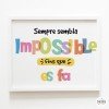 Decorative sheet - It always seems impossible - Choose language!
