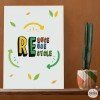 Affiche décorative pour centres éducatifs - Réduire, recycler, réutiliser - Choisissez la langue !