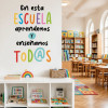 ¡Elige idioma! En esta escuela aprendemos tod@s - Vinilos decorativos estilo Montessori