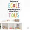 ¡Elige idioma! En esta escuela aprendemos tod@s - Vinilos decorativos estilo Montessori
