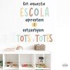 ¡Elige idioma! En esta escuela aprendemos tod@s - Vinilos decorativos estilo Montessori