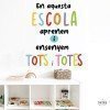 ¡Elige idioma! En esta escuela aprendemos tod@s - Vinilos decorativos estilo Montessori