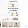 ¡Elige idioma! En esta escuela aprendemos tod@s - Vinilos decorativos estilo Montessori