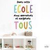 ¡Elige idioma! En esta escuela aprendemos tod@s - Vinilos decorativos estilo Montessori