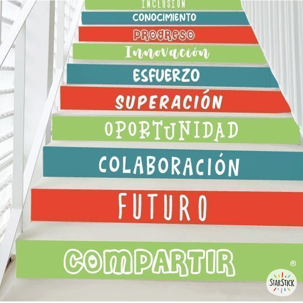 Stickers pour escaliers - Développement scolaire et personnel