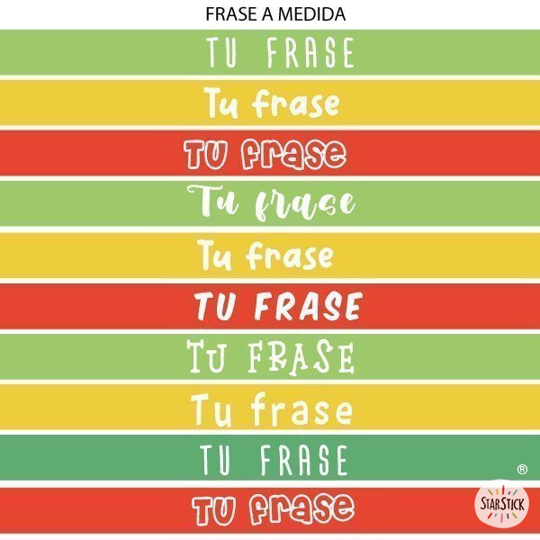 Escalier sur mesure ! 3 Couleurs au choix - Pack de 10 marches multicolores avec les phrases que vous souhaitez - Vinyle pour