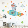 Vinilos infantiles Niño con cohete - Ideas para decorar habitaciones infantiles