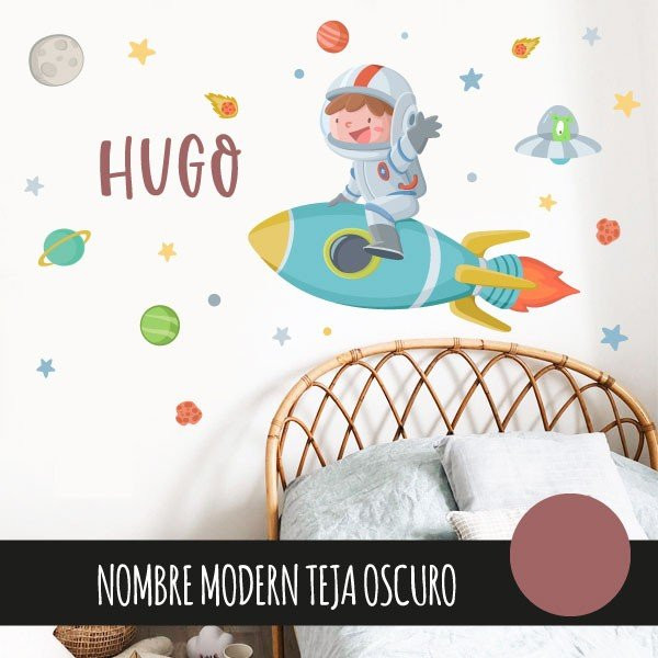 Niño con cohete - Vinilos de pared - Ideas para decorar habitaciones infantiles