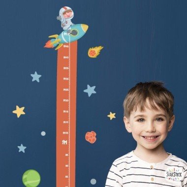 Vinil mesurador - Nen amb coet - Vinils originals per a habitacions infantils