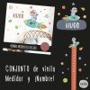 Sticker enfant avec nom - Garçon avec fusée - Décoration enfant personnalisée
