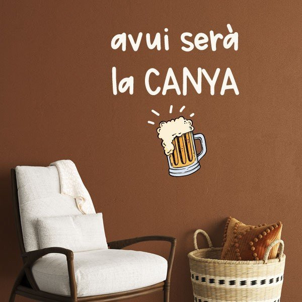 Hoy será la caña - Decorative wall decals with phrases
