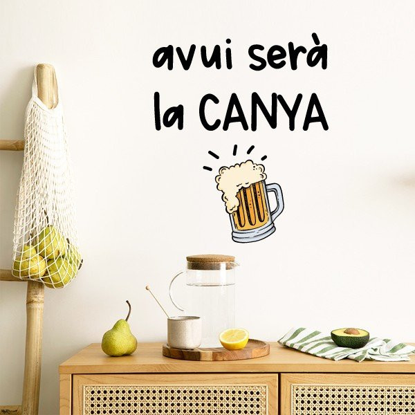 Hoy será la caña - Decorative wall decals with phrases