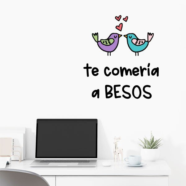Ideas para decorar con vinilos de pared - Te comería a besos