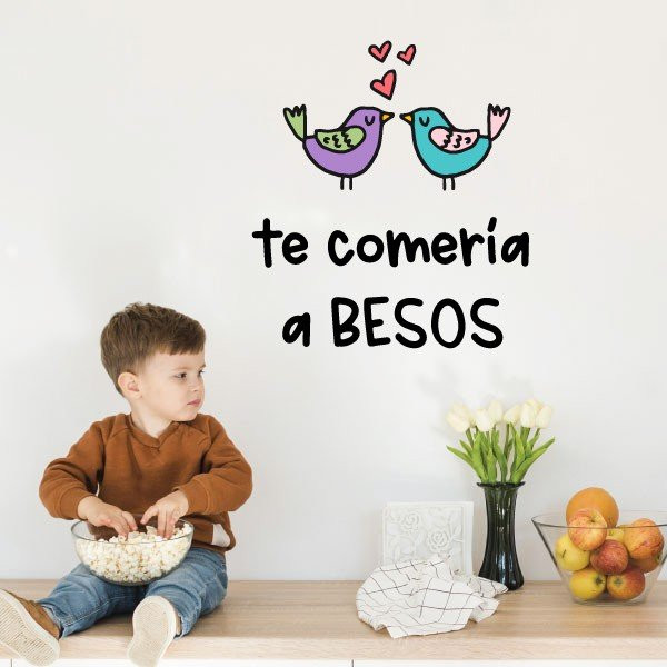 Ideas para decorar con vinilos de pared - Te comería a besos