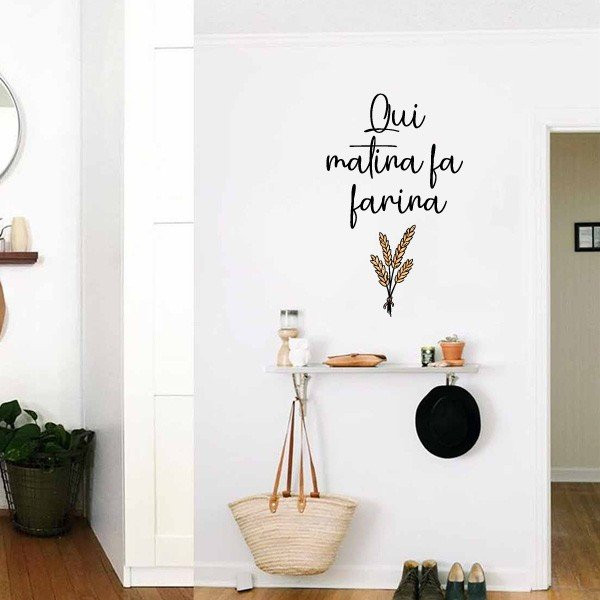 Qui matina, fa farina - Stickers décoratifs originaux