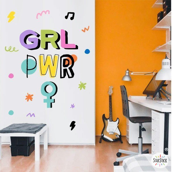 GRL PWR - Vinilos decorativos - Ideas para decorar espacios juveniles