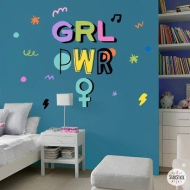 GRL PWR - Vinilos decorativos - Ideas para decorar espacios juveniles