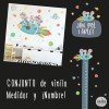 Vinil mesurador - 3 infants amb coet - Vinils originals per a habitacions infantils