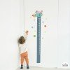 Kids meter decals - 3 children in rocket - Original stickers for children's rooms