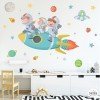 3 Children with rocket - Wall stickers to decorate health centers