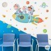 3 Children with rocket - Wall stickers to decorate health centers