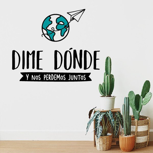 Tell me where and let's get lost together - Decorative wall decals for the home