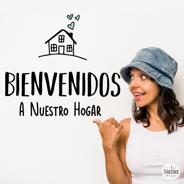 Decorative wall decals for the home - Welcome to our home - Wall decoration