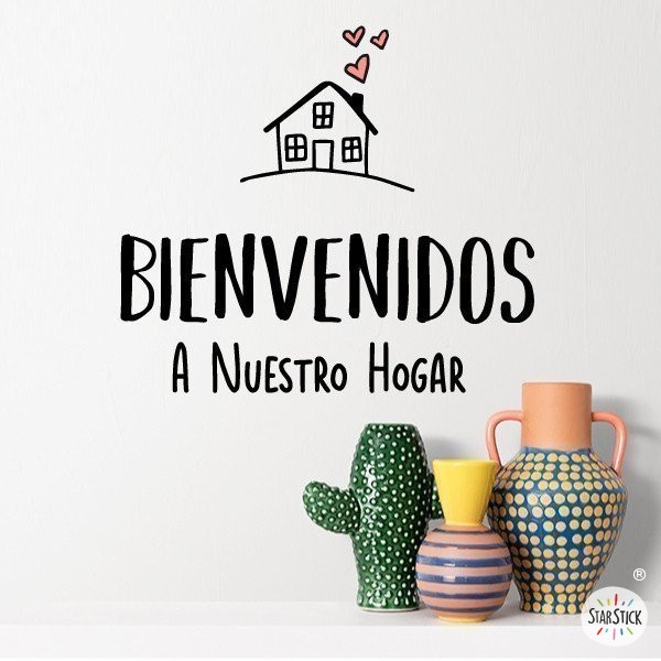 Decorative wall decals for the home - Welcome to our home - Wall decoration