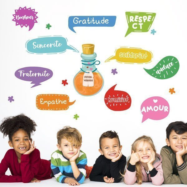 Tria idioma! La poció màgica - Vinils educatius per potenciar els valors