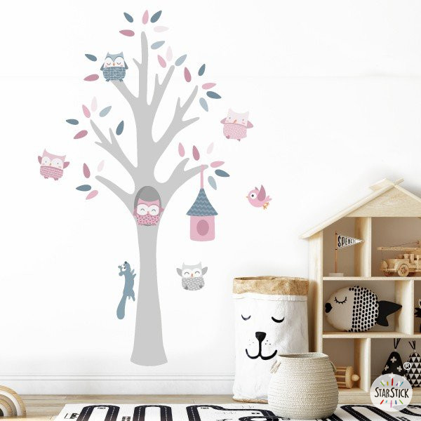 Árbol con animales - Vinilos decorativos - Decoración infantil