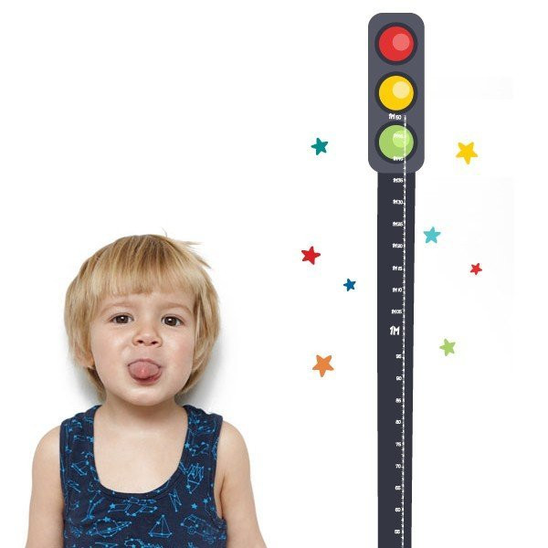 Vinilo medidor - Semáforo - Fórmula 1 - Ideas para decorar habitaciones infantiles