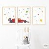 Formula 1 car - Set of 3 customizable paintings - Children's decoration ideas