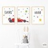 Formula 1 car - Set of 3 customizable paintings - Children's decoration ideas