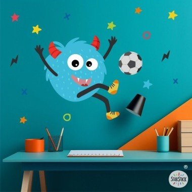 Vinilo decorativo - Big monster fútbol - Ideas para decorar espacios juveniles