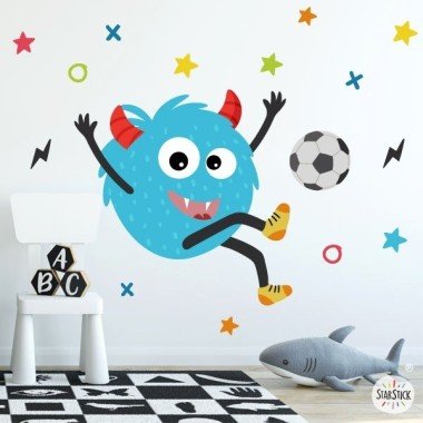 Decorative wall sticker - Big monster football - Ideas to decorate youth spaces