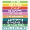 ¡Elige idioma! Pack de 10 peldaños de colores - Normas de convivencia escolar - Decoración de escaleras