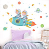2 germanes amb coet - Vinils per decorar habitacions compartides